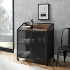 Middlebrook Pierpont Industrial Mesh Bar Cabinet