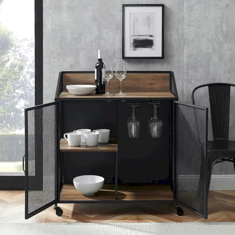 Meuble bar en maille industrielle Middlebrook Pierpont
