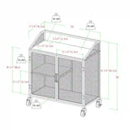 Meuble bar en maille industrielle Middlebrook Pierpont