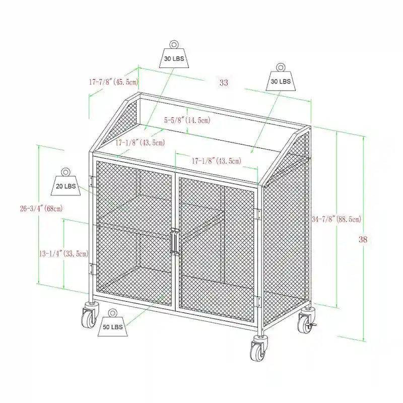 Meuble bar en maille industrielle Middlebrook Pierpont