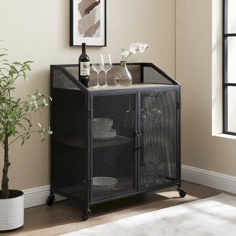 Meuble bar en maille industrielle Middlebrook Pierpont