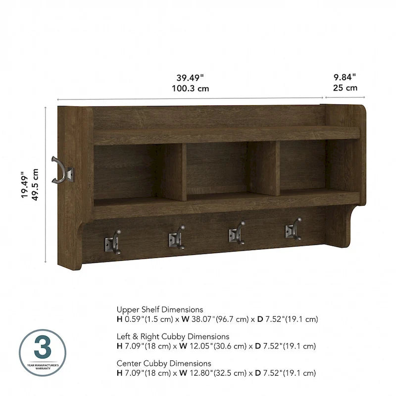 Porte-manteau mural avec étagère | 5 coloris | Style transitionnel | Simple