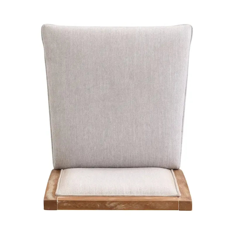 Tabouret de comptoir sans bras, assise et dossier rembourrés, bois + beige / gris + beige / noir + gris, ensemble de 2