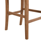 Tabouret de comptoir sans bras, assise et dossier rembourrés, bois + beige / gris + beige / noir + gris, ensemble de 2