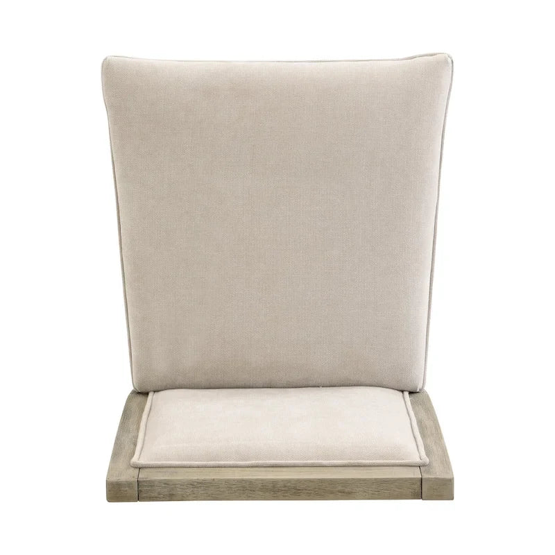 Tabouret de comptoir sans bras, assise et dossier rembourrés, bois + beige / gris + beige / noir + gris, ensemble de 2