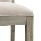 Tabouret de comptoir sans bras, assise et dossier rembourrés, bois + beige / gris + beige / noir + gris, ensemble de 2
