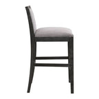 Tabouret de comptoir sans bras, assise et dossier rembourrés, bois + beige / gris + beige / noir + gris, ensemble de 2