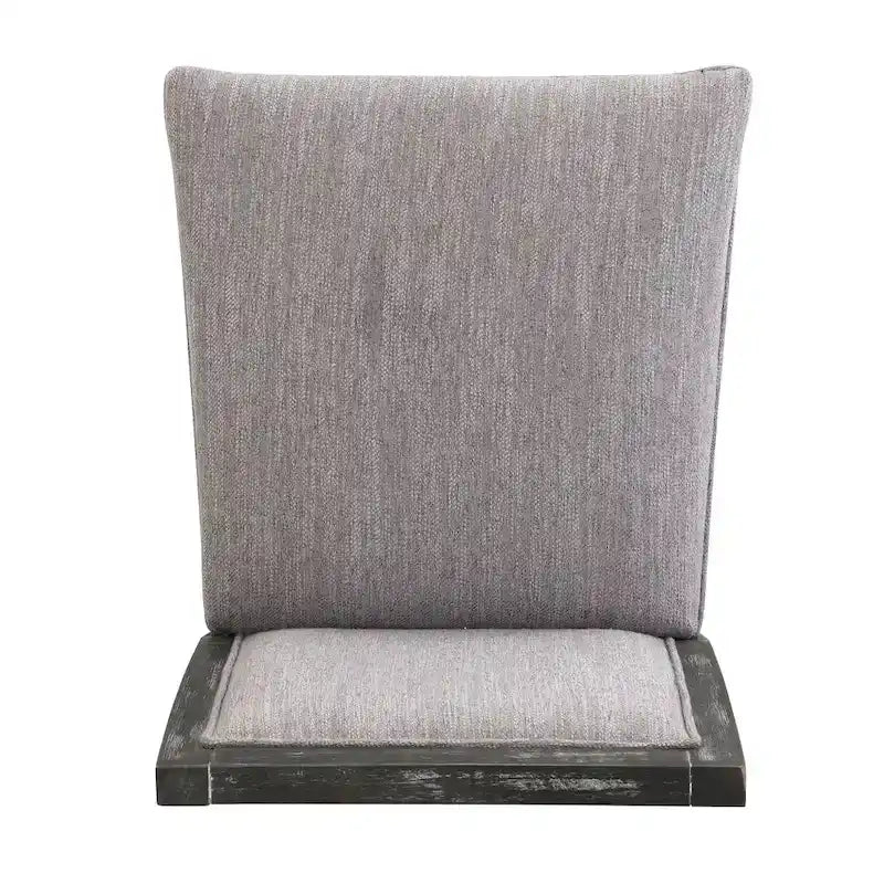 Tabouret de comptoir sans bras, assise et dossier rembourrés, bois + beige / gris + beige / noir + gris, ensemble de 2