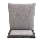 Tabouret de comptoir sans bras, assise et dossier rembourrés, bois + beige / gris + beige / noir + gris, ensemble de 2