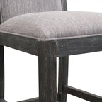 Tabouret de comptoir sans bras, assise et dossier rembourrés, bois + beige / gris + beige / noir + gris, ensemble de 2