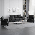 Ensemble de 3 fauteuils club et canapé en similicuir Dowd par Christopher Knight Home
