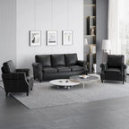 Ensemble de 3 fauteuils club et canapé en similicuir Dowd par Christopher Knight Home
