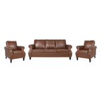 Ensemble de 3 fauteuils club et canapé en similicuir Dowd par Christopher Knight Home