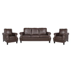 Ensemble de 3 fauteuils club et canapé en similicuir Dowd par Christopher Knight Home