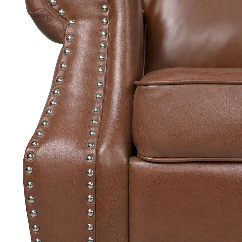 Ensemble de 3 fauteuils club et canapé en similicuir Dowd par Christopher Knight Home
