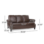 Ensemble de 3 fauteuils club et canapé en similicuir Dowd par Christopher Knight Home