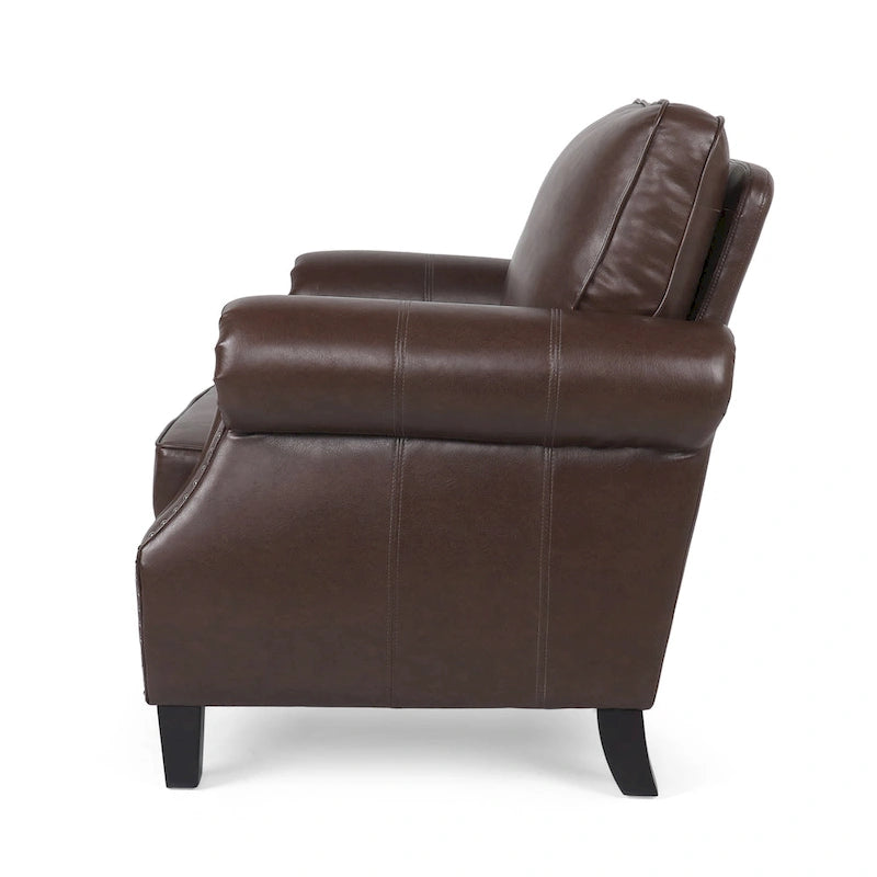 Ensemble de 3 fauteuils club et canapé en similicuir Dowd par Christopher Knight Home
