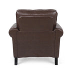 Ensemble de 3 fauteuils club et canapé en similicuir Dowd par Christopher Knight Home