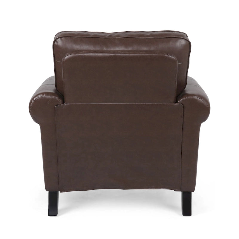 Ensemble de 3 fauteuils club et canapé en similicuir Dowd par Christopher Knight Home