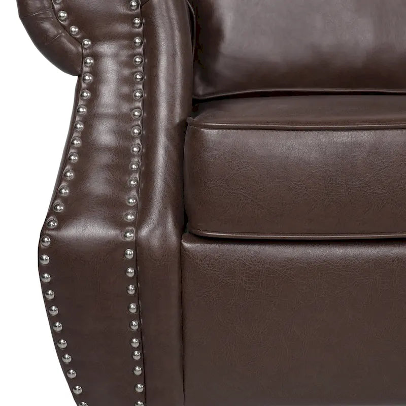 Ensemble de 3 fauteuils club et canapé en similicuir Dowd par Christopher Knight Home