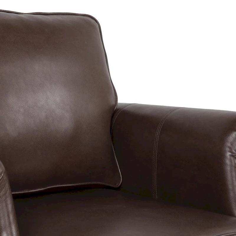 Ensemble de 3 fauteuils club et canapé en similicuir Dowd par Christopher Knight Home