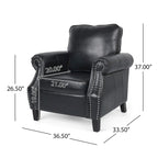 Ensemble de 3 fauteuils club et canapé en similicuir Dowd par Christopher Knight Home