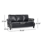Ensemble de 3 fauteuils club et canapé en similicuir Dowd par Christopher Knight Home