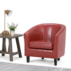 Fauteuil Club, Style Contemporain, Assise Unique – Marron / Noir / Rouge / Gris / Bleu