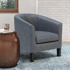 Fauteuil Club, Style Contemporain, Assise Unique – Marron / Noir / Rouge / Gris / Bleu