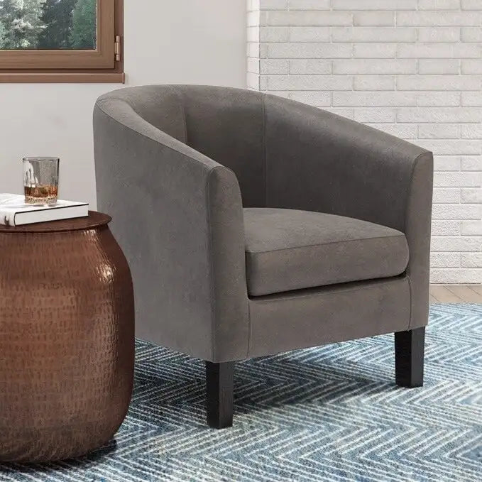 Fauteuil Club, Style Contemporain, Assise Unique – Marron / Noir / Rouge / Gris / Bleu