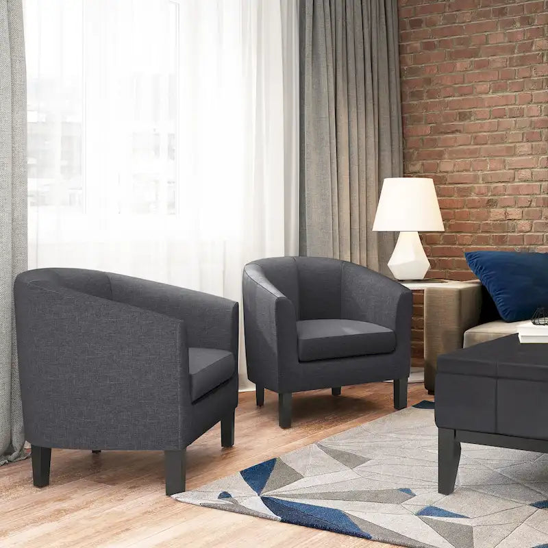 Fauteuil Club, Style Contemporain, Assise Unique – Marron / Noir / Rouge / Gris / Bleu