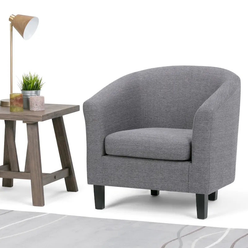 Fauteuil Club, Style Contemporain, Assise Unique – Marron / Noir / Rouge / Gris / Bleu
