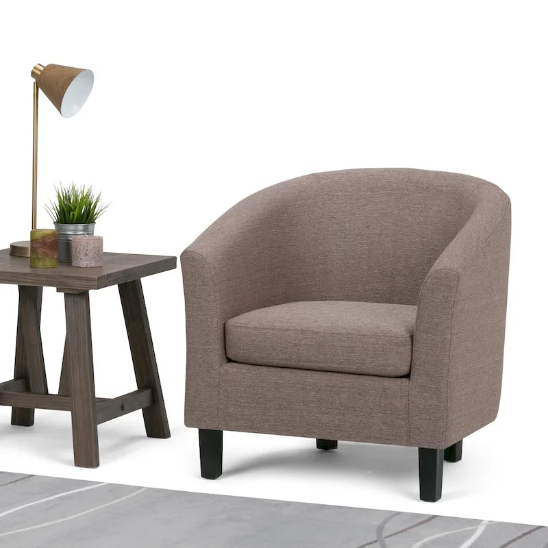 Fauteuil Club, Style Contemporain, Assise Unique – Marron / Noir / Rouge / Gris / Bleu