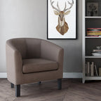 Fauteuil Club, Style Contemporain, Assise Unique – Marron / Noir / Rouge / Gris / Bleu
