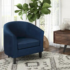 Fauteuil Club, Style Contemporain, Assise Unique – Marron / Noir / Rouge / Gris / Bleu