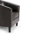Fauteuil Club, Style Contemporain, Assise Unique – Marron / Noir / Rouge / Gris / Bleu
