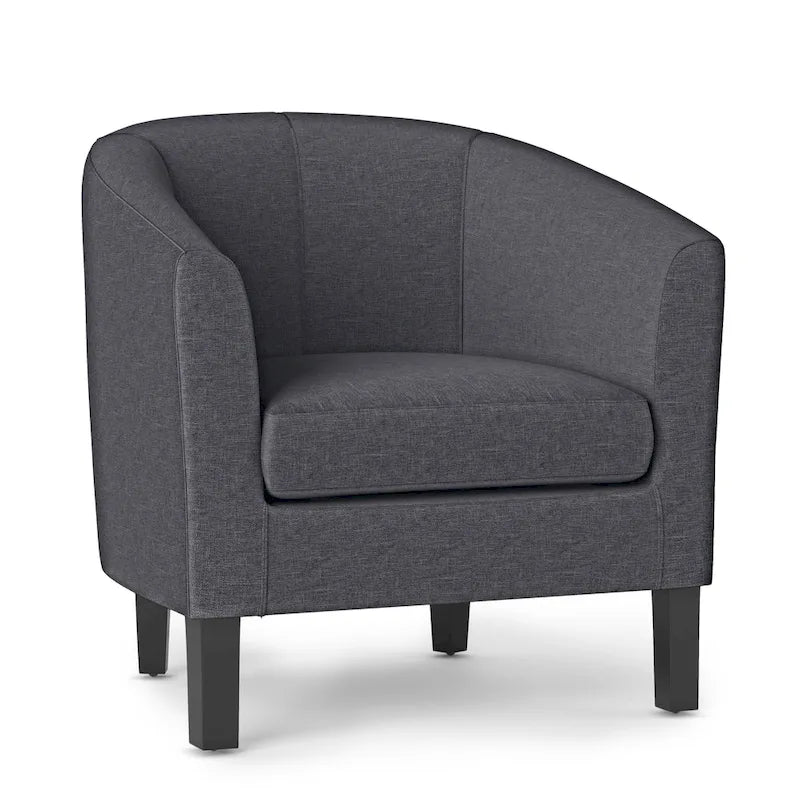 Fauteuil Club, Style Contemporain, Assise Unique – Marron / Noir / Rouge / Gris / Bleu