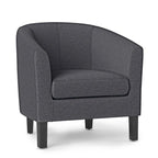 Fauteuil Club, Style Contemporain, Assise Unique – Marron / Noir / Rouge / Gris / Bleu