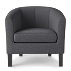 Fauteuil Club, Style Contemporain, Assise Unique – Marron / Noir / Rouge / Gris / Bleu