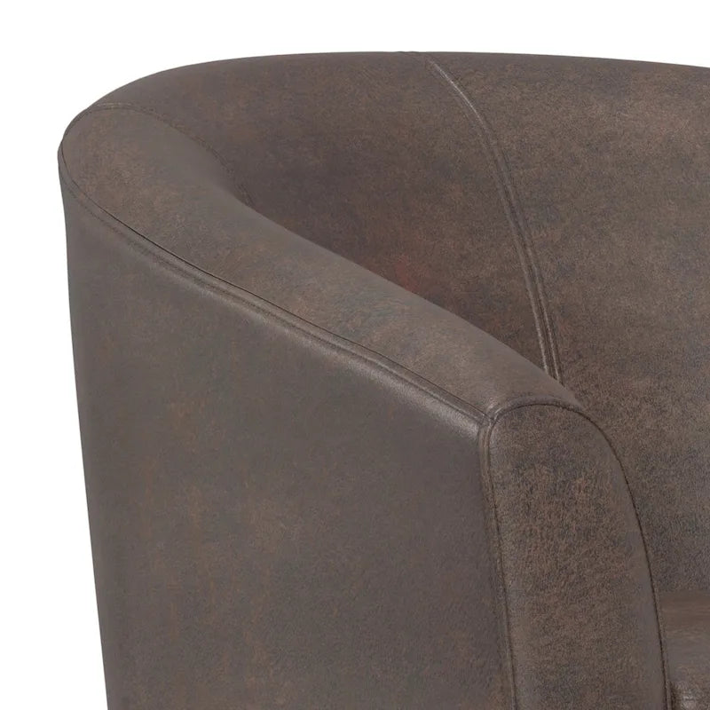 Fauteuil Club, Style Contemporain, Assise Unique – Marron / Noir / Rouge / Gris / Bleu