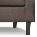Fauteuil Club, Style Contemporain, Assise Unique – Marron / Noir / Rouge / Gris / Bleu