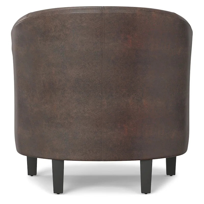 Fauteuil Club, Style Contemporain, Assise Unique – Marron / Noir / Rouge / Gris / Bleu