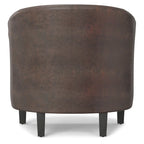 Fauteuil Club, Style Contemporain, Assise Unique – Marron / Noir / Rouge / Gris / Bleu