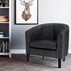 Fauteuil Club, Style Contemporain, Assise Unique – Marron / Noir / Rouge / Gris / Bleu