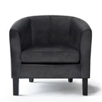 Fauteuil Club, Style Contemporain, Assise Unique – Marron / Noir / Rouge / Gris / Bleu