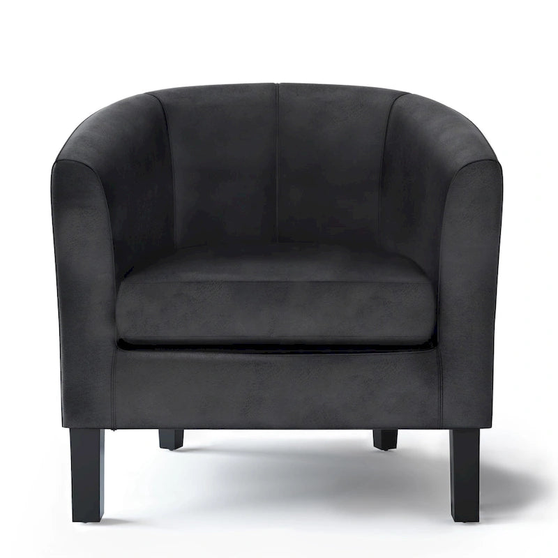 Fauteuil Club, Style Contemporain, Assise Unique – Marron / Noir / Rouge / Gris / Bleu