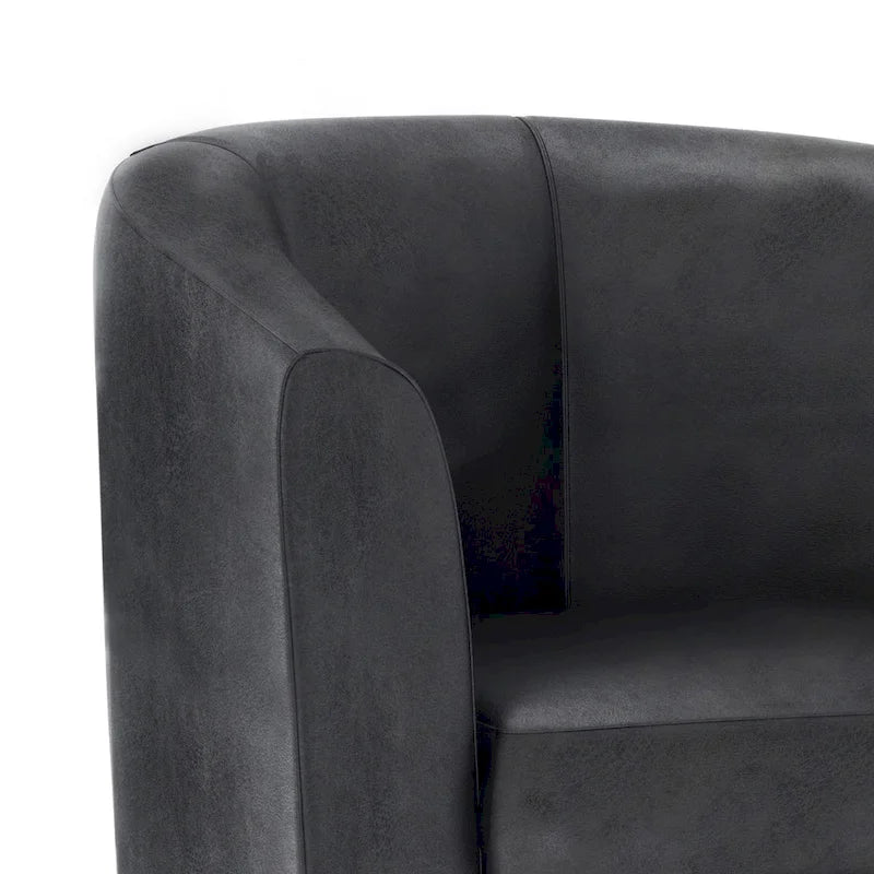 Fauteuil Club, Style Contemporain, Assise Unique – Marron / Noir / Rouge / Gris / Bleu