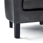 Fauteuil Club, Style Contemporain, Assise Unique – Marron / Noir / Rouge / Gris / Bleu