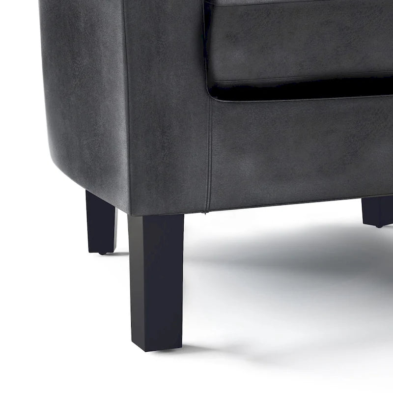 Fauteuil Club, Style Contemporain, Assise Unique – Marron / Noir / Rouge / Gris / Bleu