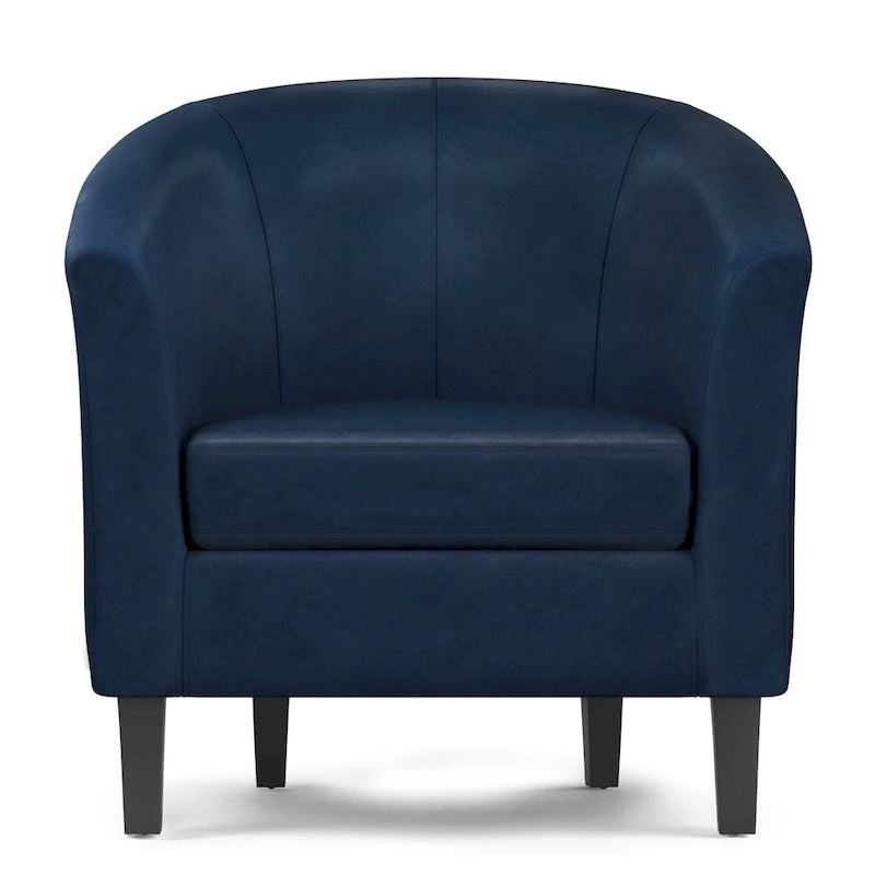 Fauteuil Club, Style Contemporain, Assise Unique – Marron / Noir / Rouge / Gris / Bleu